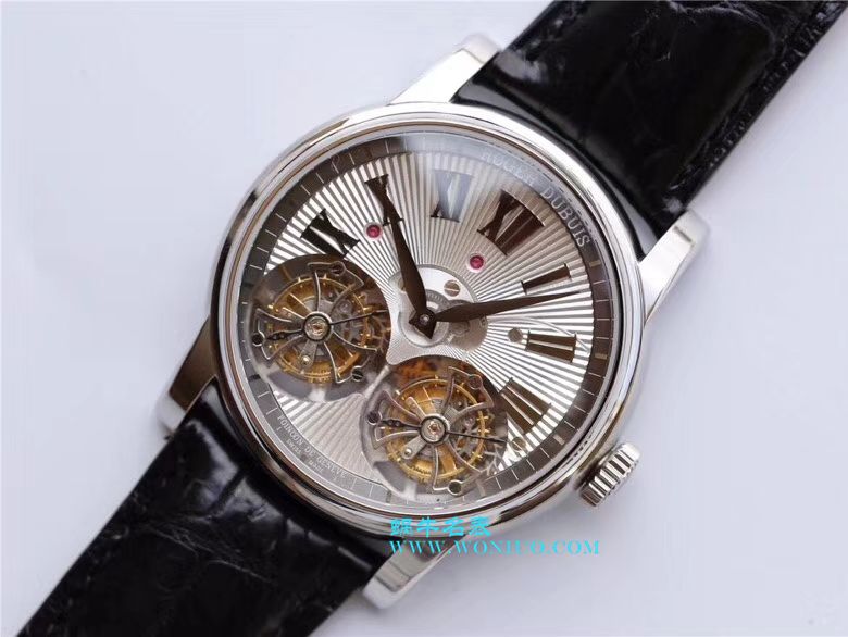 Roger Dubuis致敬系列真双 Tourbillon  行业唯一一款搭载双飞轮的 top 复刻高仿 wrist watch  / LJ022