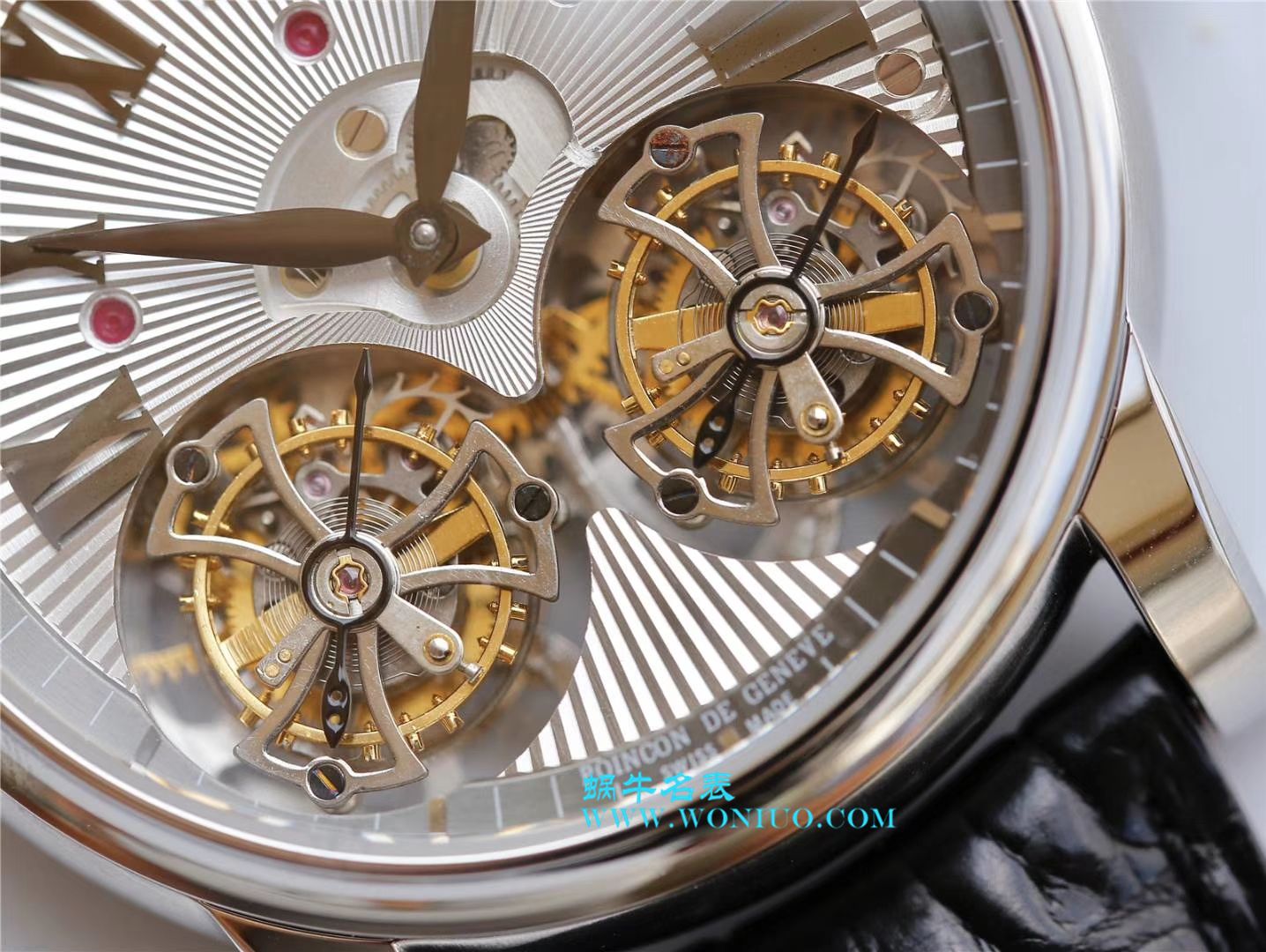 Roger Dubuis致敬系列真双 Tourbillon  行业唯一一款搭载双飞轮的 top 复刻高仿 wrist watch  / LJ022