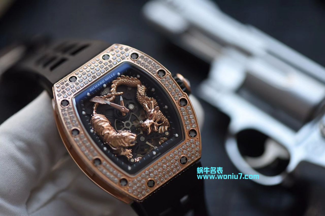【KV一比一 top 高仿手表】 Richard Miller 女士系列RM 51-01 TOURBILLON TIGER AND DRAGON - MICHEL wrist watch  / RM 051