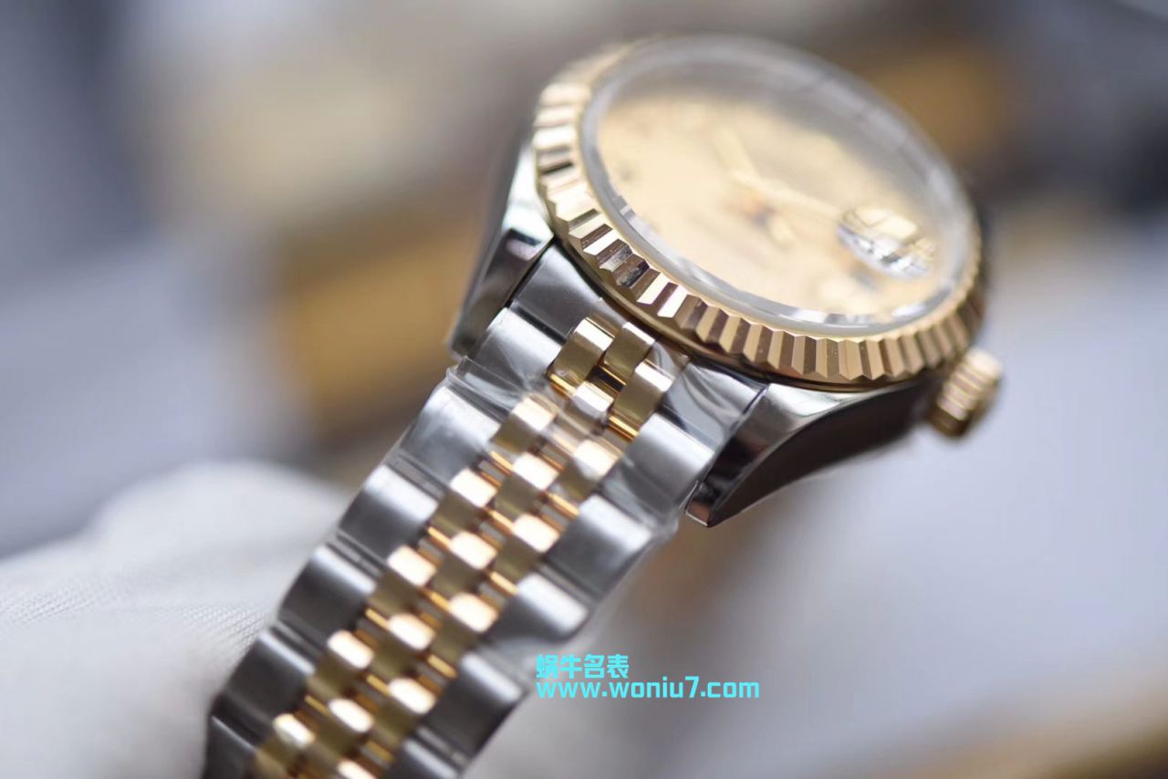 【包金款】 Rolex 女装  Datejust 复刻高仿179173（条钉）279173（钻钉）香槟色 wrist watch  / R250