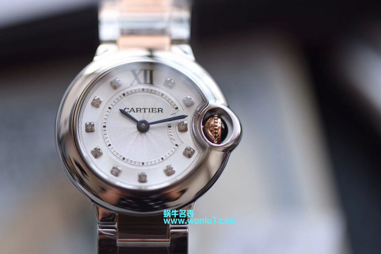 【V6一比一超A高仿手表】 Cartier  蓝气球系列WE902030女士28MM石英 wrist watch  / K168