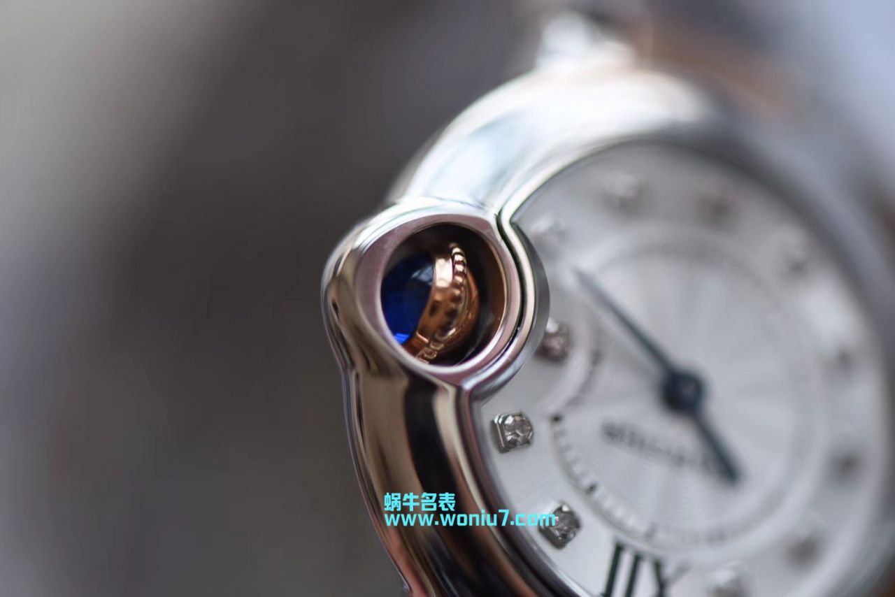 【V6一比一超A高仿手表】 Cartier  蓝气球系列WE902030女士28MM石英 wrist watch  / K168