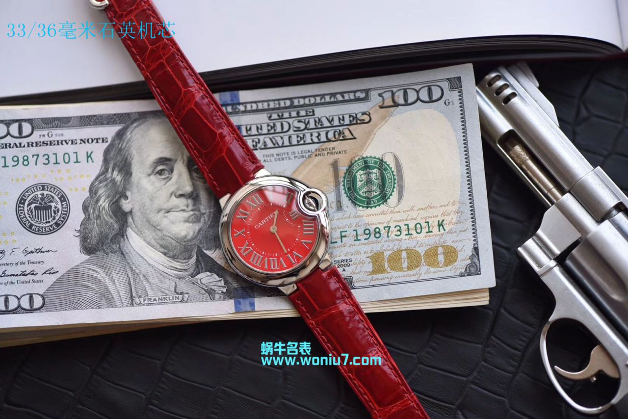 【V6一比一超A高仿手表】 Cartier  蓝气球系列WSBB0022女士33毫米机械中国红特别版 wrist watch  / K147
