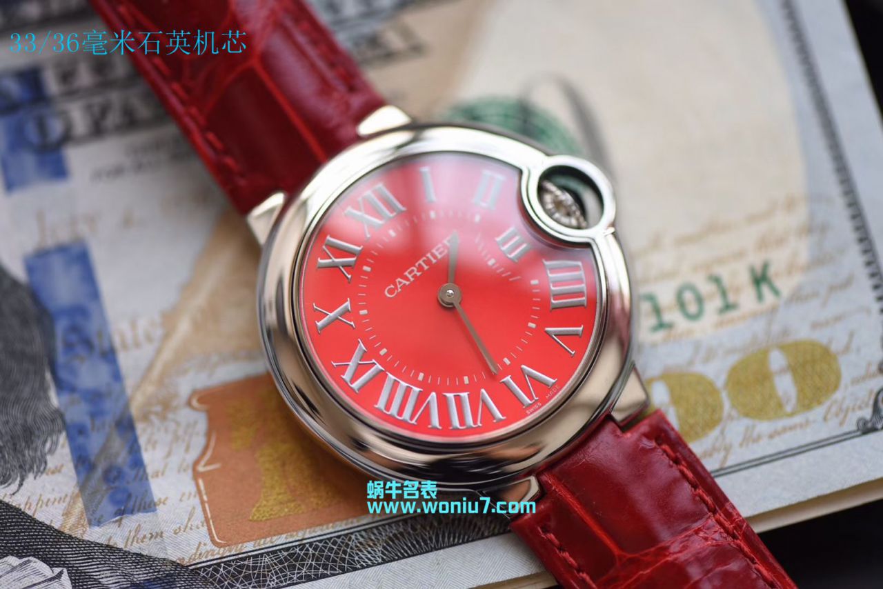 【V6一比一超A高仿手表】 Cartier  蓝气球系列WSBB0022女士33毫米机械中国红特别版 wrist watch  / K147