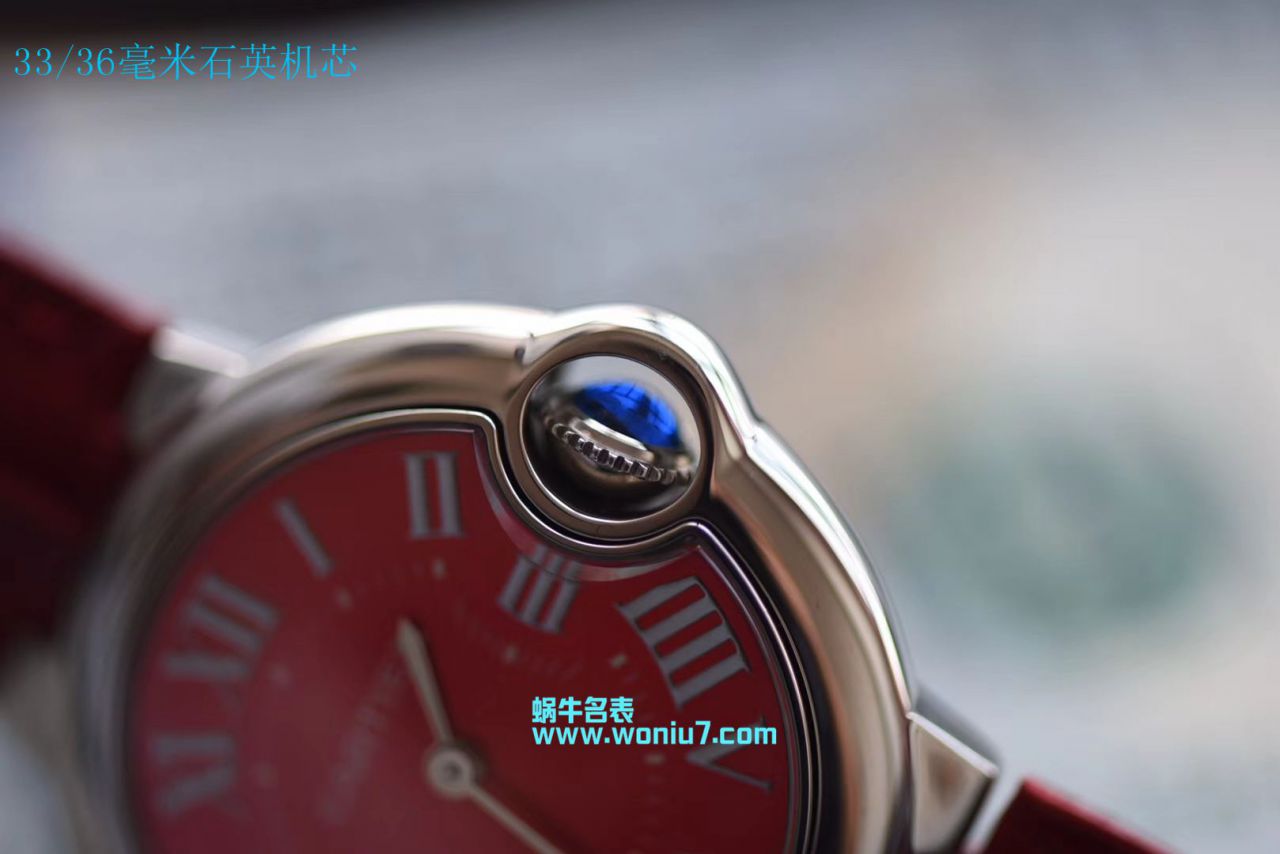 【V6一比一超A高仿手表】 Cartier  蓝气球系列WSBB0022女士33毫米机械中国红特别版 wrist watch  / K147