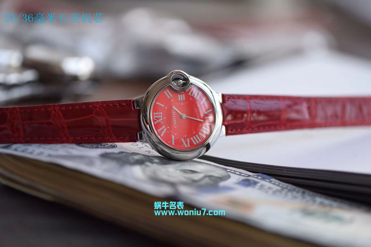 【V6一比一超A高仿手表】 Cartier  蓝气球系列WSBB0022女士33毫米机械中国红特别版 wrist watch  / K147