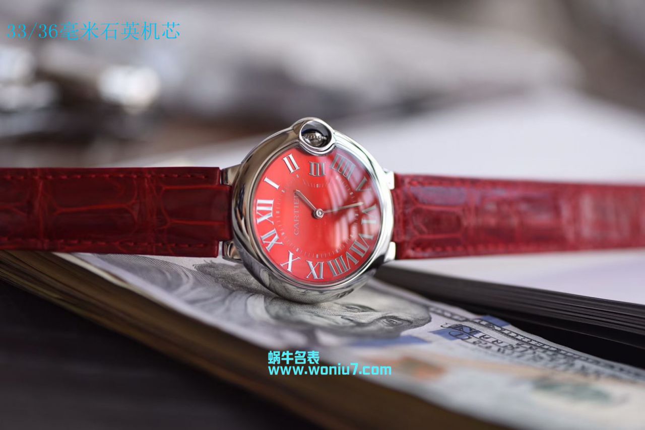 【V6一比一超A高仿手表】 Cartier  蓝气球系列WSBB0022女士33毫米机械中国红特别版 wrist watch  / K147