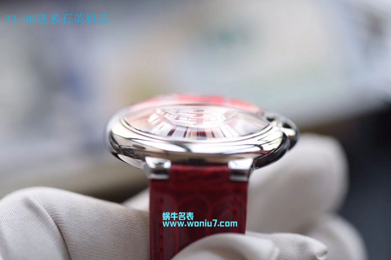【V6一比一超A高仿手表】 Cartier  蓝气球系列WSBB0022女士33毫米机械中国红特别版 wrist watch  / K147