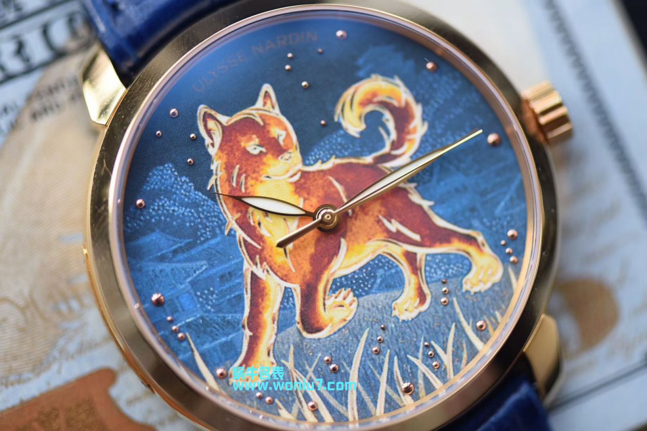 【FK一比一超A复刻高仿手表】 Ulysse Nardin 表经典系列8152-111-2/DOG wrist watch  / YD013