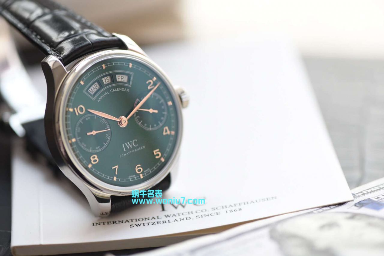 【YL一比一 top 克隆高仿手表】YL最新年历 诱惑绿面 IWC 年历IW503510 wrist watch  / WG173