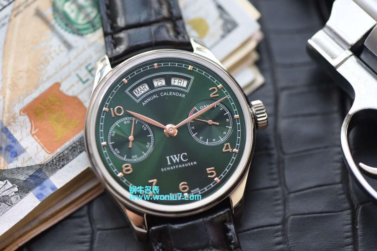 【YL一比一 top 克隆高仿手表】YL最新年历 诱惑绿面 IWC 年历IW503510 wrist watch  / WG173