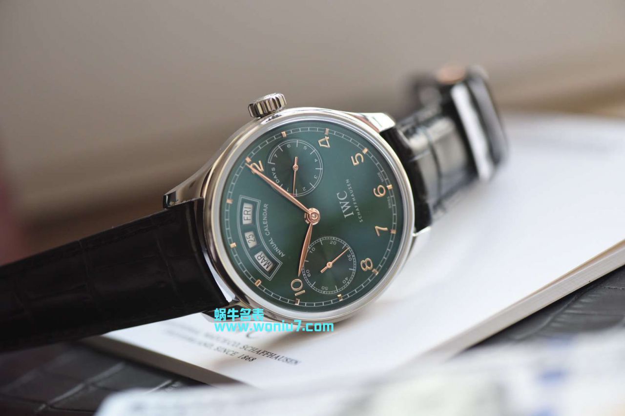 【YL一比一 top 克隆高仿手表】YL最新年历 诱惑绿面 IWC 年历IW503510 wrist watch  / WG173