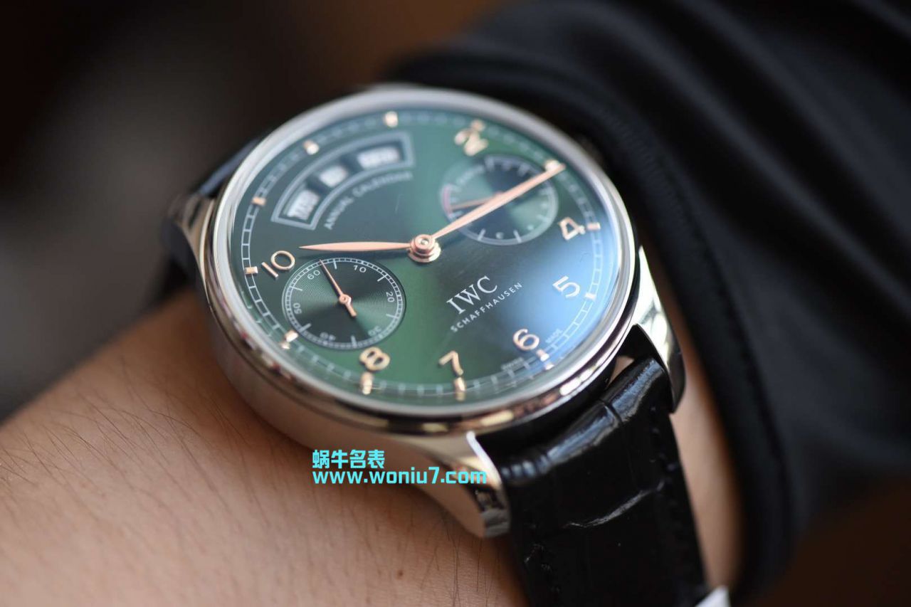 【YL一比一 top 克隆高仿手表】YL最新年历 诱惑绿面 IWC 年历IW503510 wrist watch  / WG173