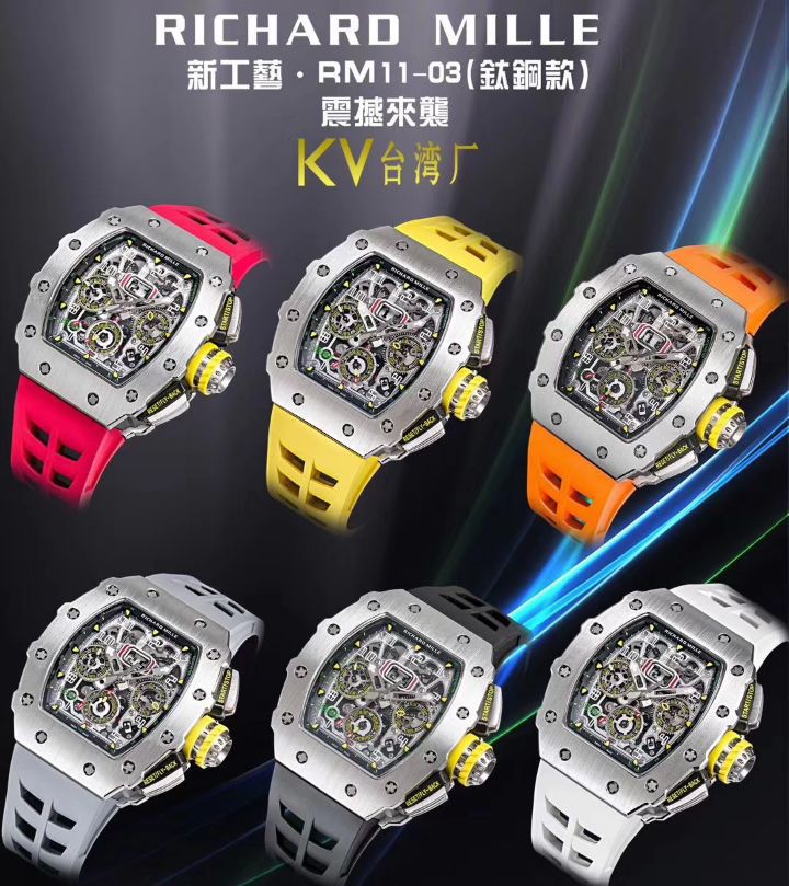 【独家 Video analysis KV一比一超A高仿手表】 Richard Miller RICHARD MILLE男士系列RM 11-03RG wrist watch  / RM 011D