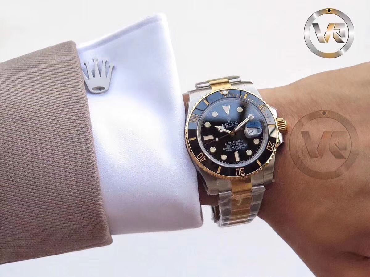 【独家 Video analysis VR一比一超A高仿手表】 Rolex  Submariner 型116612-LN-97203包间金 Submariner  / R197