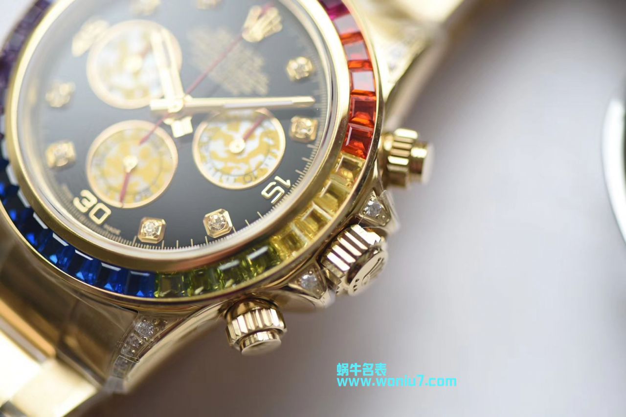【台湾 Factory 一比一超A克隆高仿手表】 Rolex  Cosmograph Daytona 彩虹 Ditongna 系列116595 RBOW wrist watch  / R243