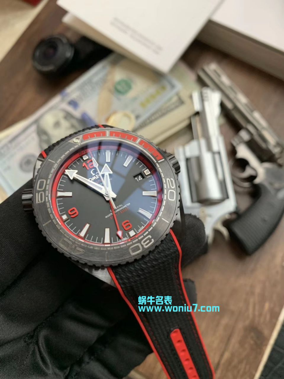 VSOMEGA全黑 Composite 海洋宇宙600米 “深海之黑”一比一超A高仿手表215.92.46.22.01.001 wrist watch  / M370