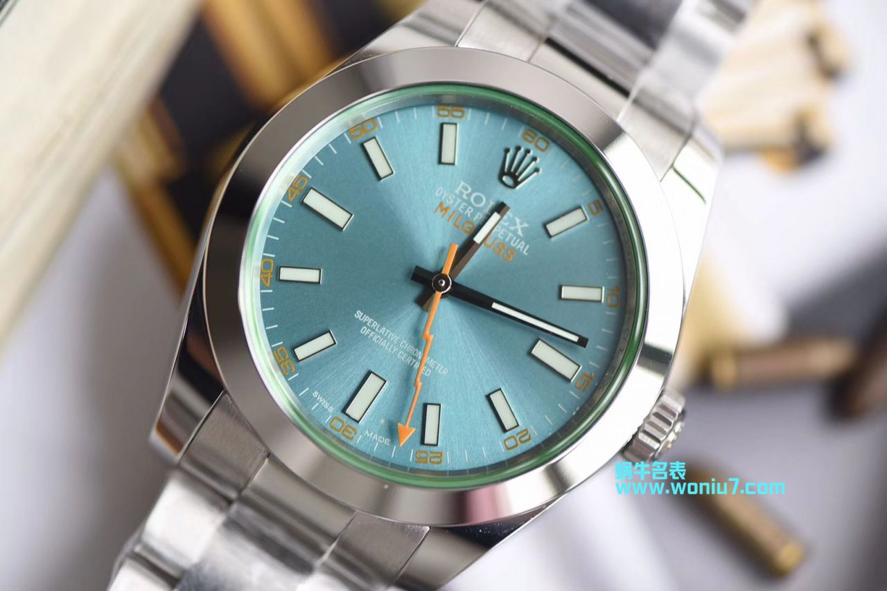 【DJ一比一超A高仿手表】 Rolex MILGAUSS系列116400-GV-72400蓝盘 wrist watch (绿玻璃) / R246