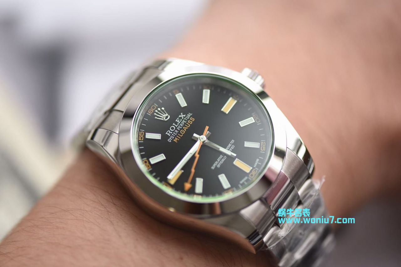 【DJ一比一超A高仿手表】 Rolex MILGAUSS系列116400-GV-72400蓝盘 wrist watch (绿玻璃) / R246