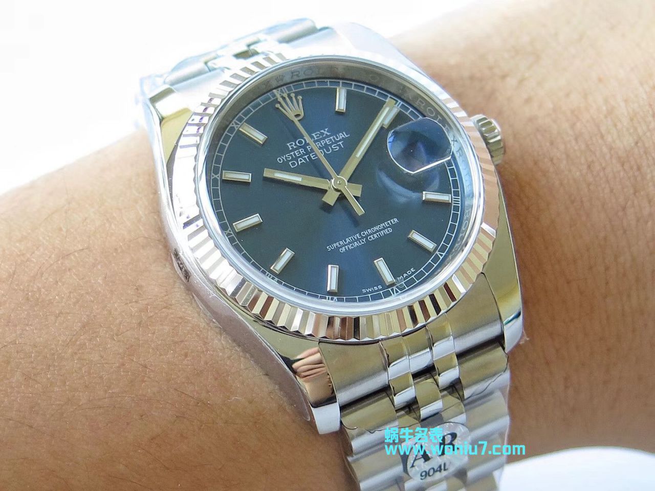 【AR一比一超A高仿手表】 Rolex   Datejust 系列116200-72600蓝盘36毫米中性 wrist watch 男女均可戴 / R207