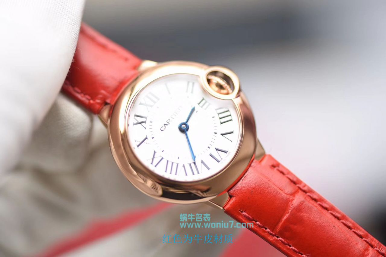 【HBBV6一比一超A高仿手表】 Cartier  蓝气球系列小号蓝气球28毫米石英W6900256女士 wrist watch 《配鳄鱼皮》 / K139