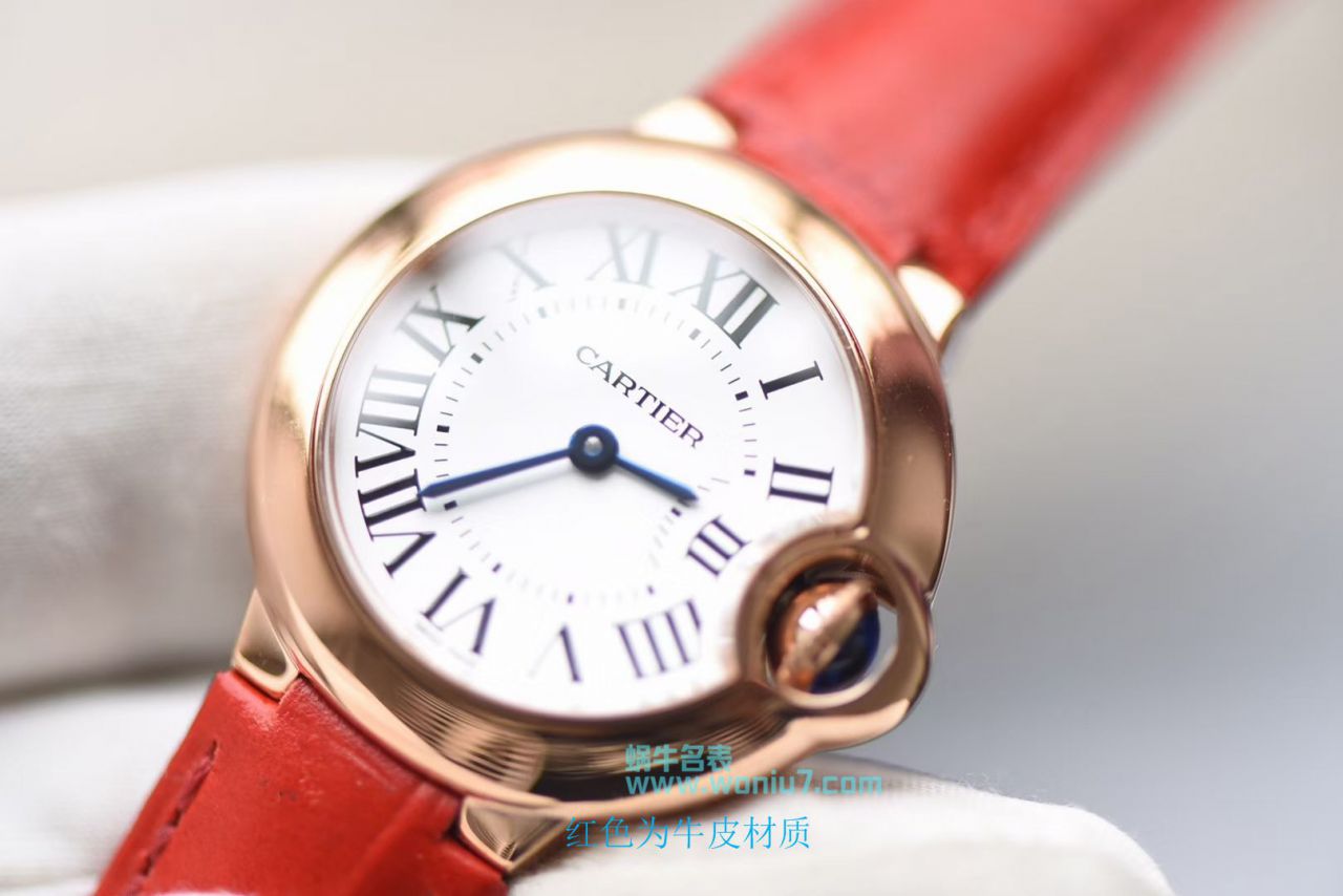 【HBBV6一比一超A高仿手表】 Cartier  蓝气球系列小号蓝气球28毫米石英W6900256女士 wrist watch 《配鳄鱼皮》 / K139