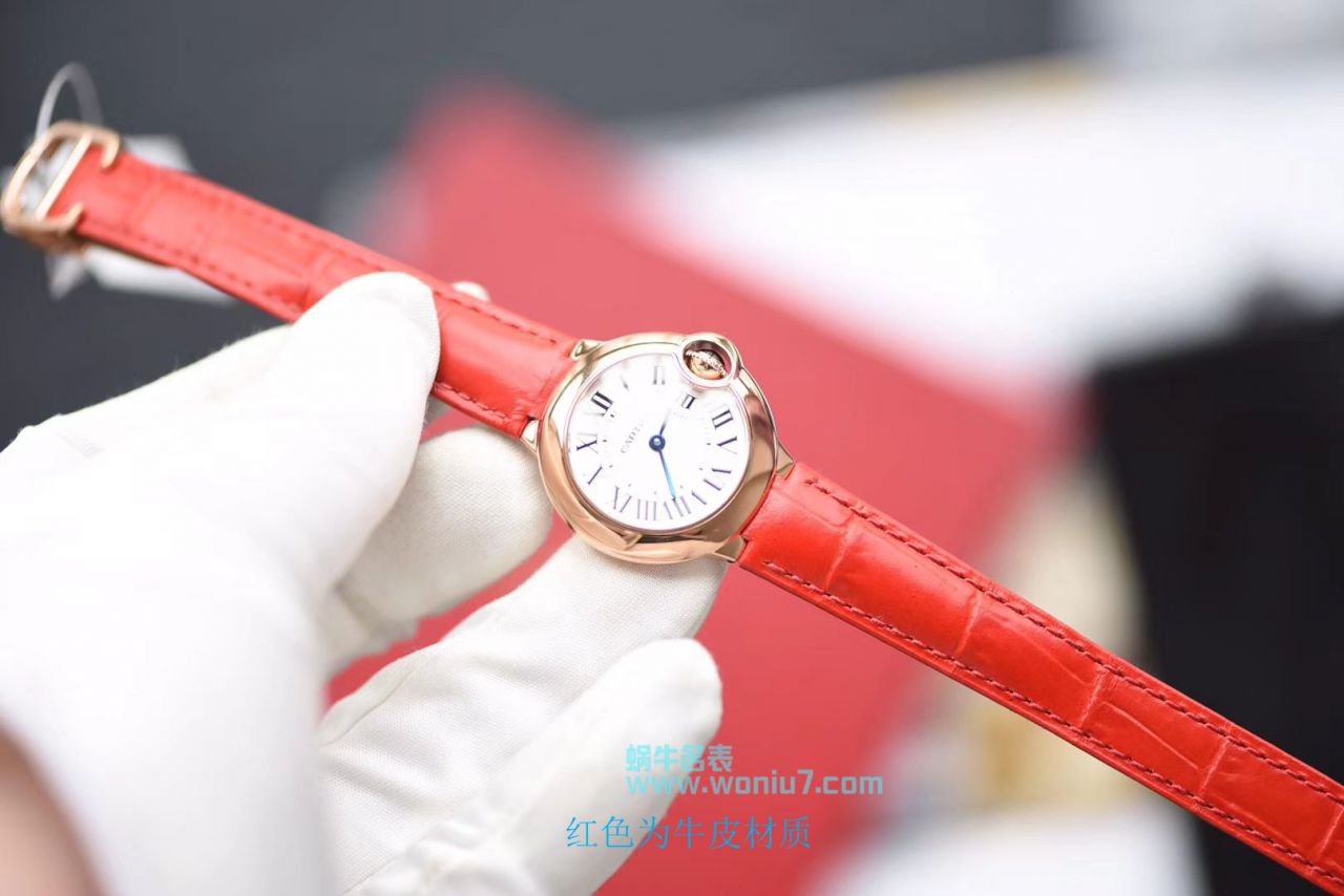 【HBBV6一比一超A高仿手表】 Cartier  蓝气球系列小号蓝气球28毫米石英W6900256女士 wrist watch 《配鳄鱼皮》 / K139