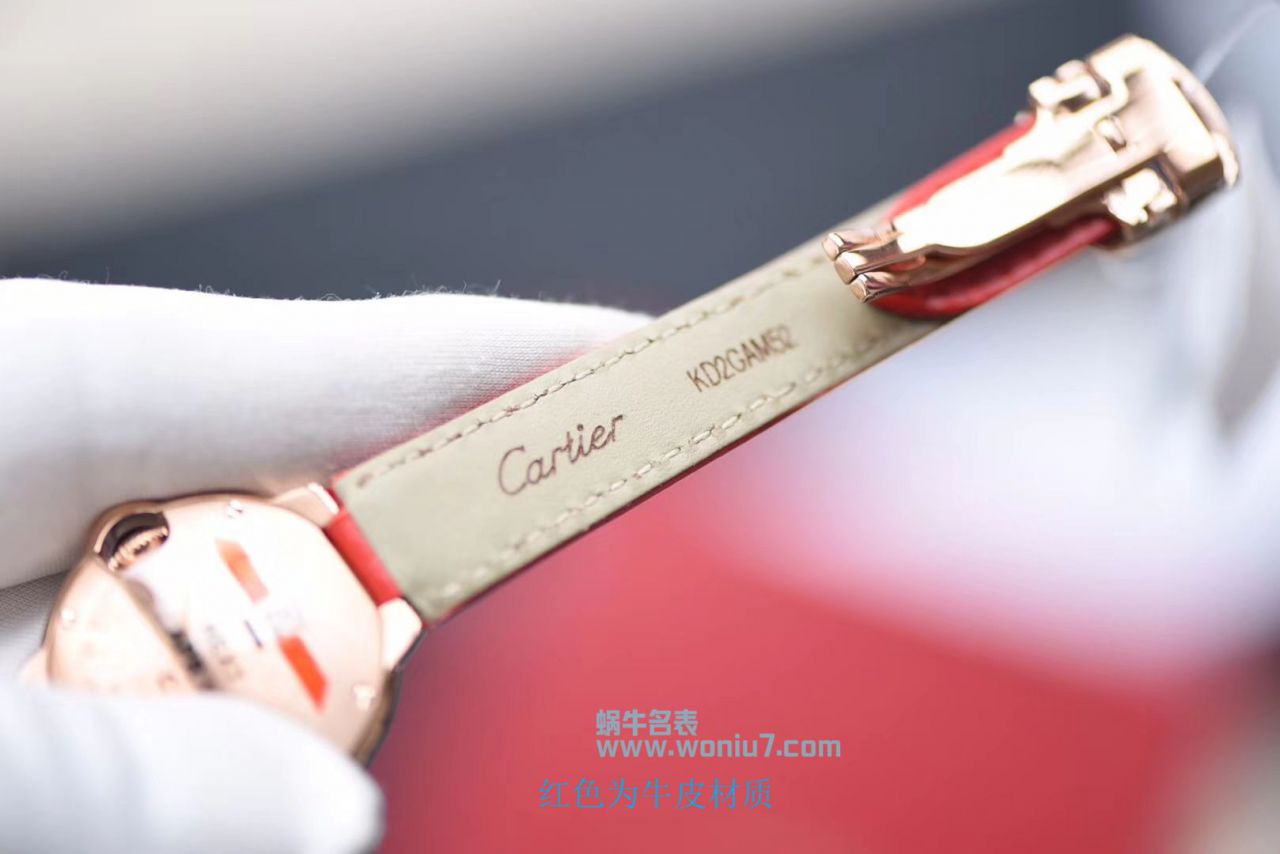 【HBBV6一比一超A高仿手表】 Cartier  蓝气球系列小号蓝气球28毫米石英W6900256女士 wrist watch 《配鳄鱼皮》 / K139