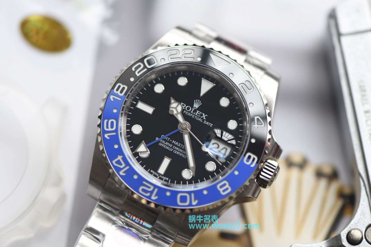 【N Factory 一比一超A高仿手表】N  Factory V9版本904L精钢蓝黑圈 Rolex  GMT MASTER 二代GMT116710BLNR-78200 wrist watch  / R256