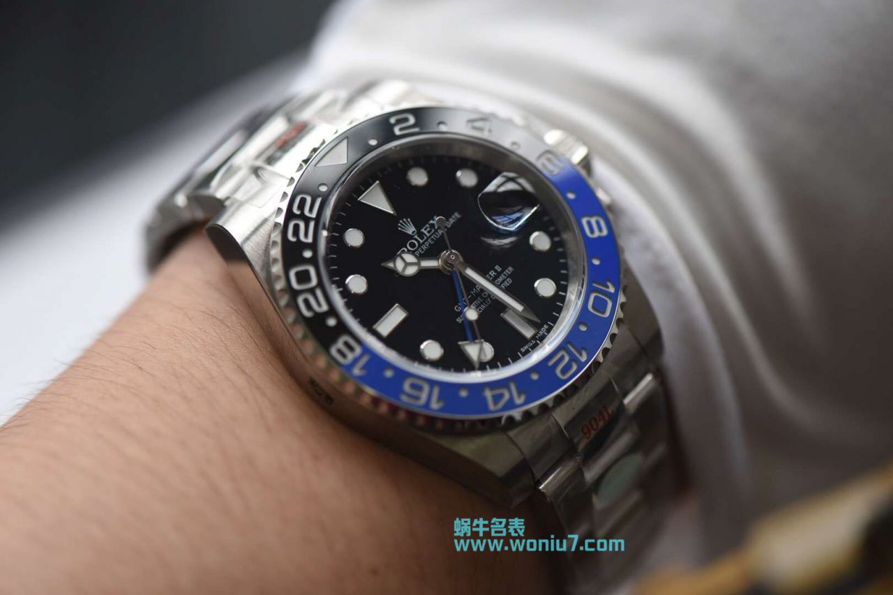 【N Factory 一比一超A高仿手表】N  Factory V9版本904L精钢蓝黑圈 Rolex  GMT MASTER 二代GMT116710BLNR-78200 wrist watch  / R256