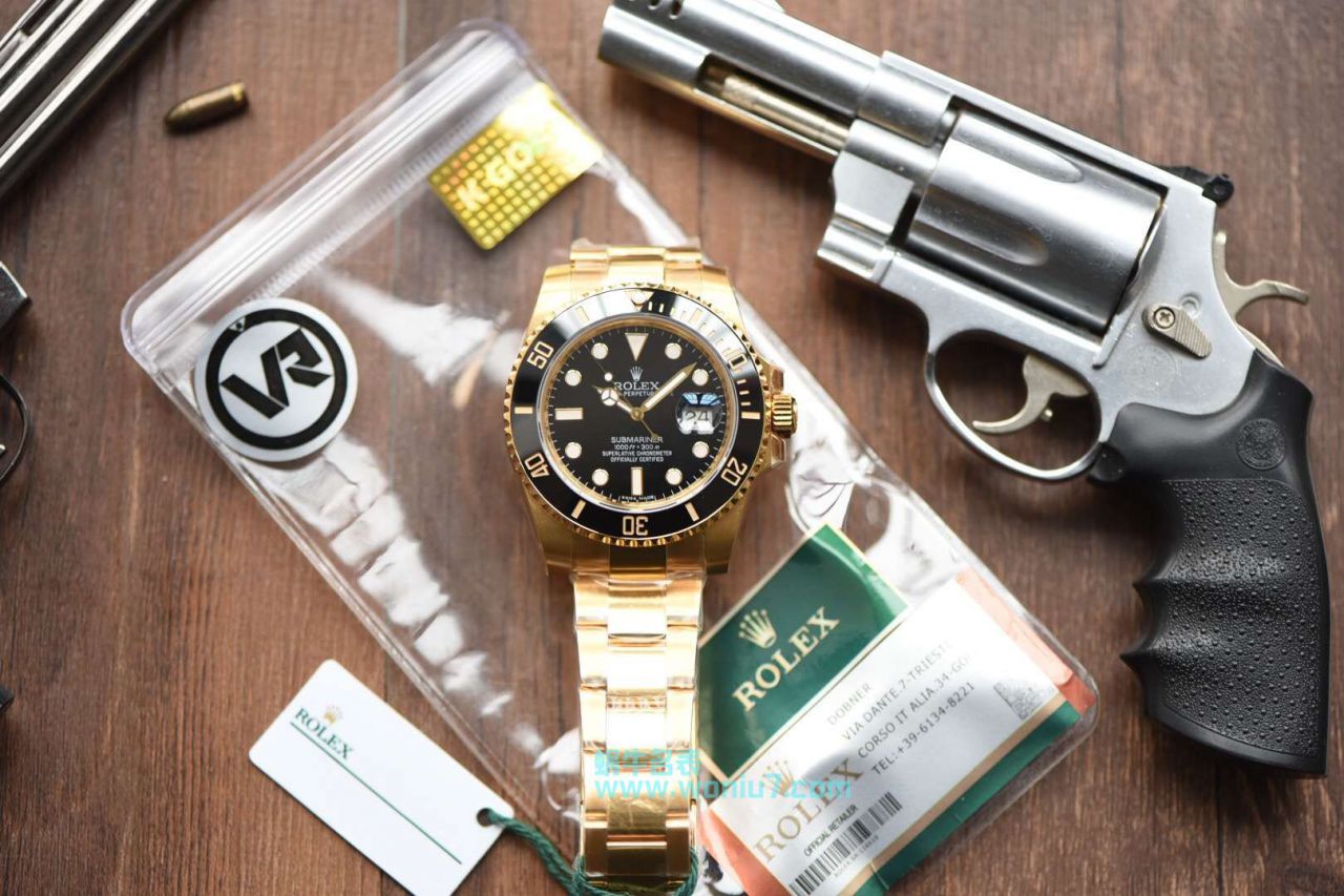 【独家 Video analysis VR一比一超A高仿手表】 Rolex  Submariner 型116612-LN-97203包间金 Submariner  / R197
