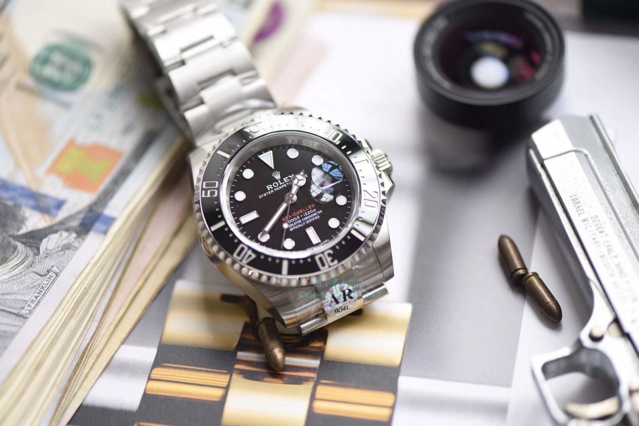 【独家 Video analysis AR一比一超A高仿手表】 Rolex ROLEX海使型系列Rolex Sea-Dweller 50周年126600 单红43毫米 wrist watch  / RBG194
