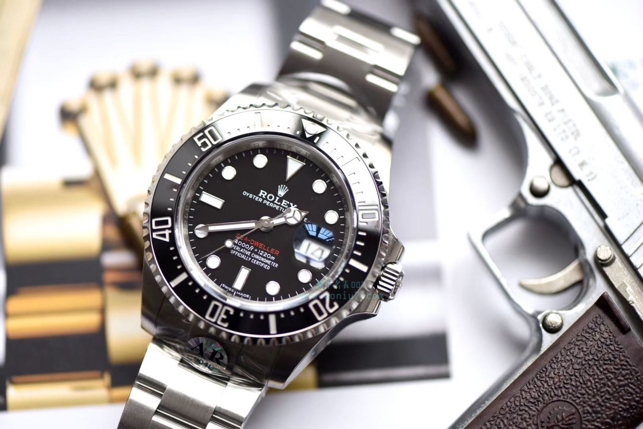 【独家 Video analysis AR一比一超A高仿手表】 Rolex ROLEX海使型系列Rolex Sea-Dweller 50周年126600 单红43毫米 wrist watch  / RBG194