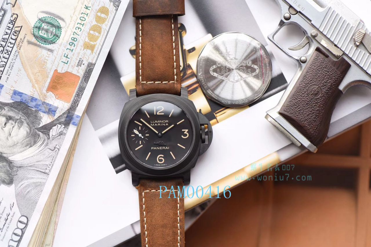 【XF一比一超A精仿手表】Panerai 特别版 wrist watch 系列PAM 0360、PAM 00416 carbon fiber  wrist watch  / PAM00416