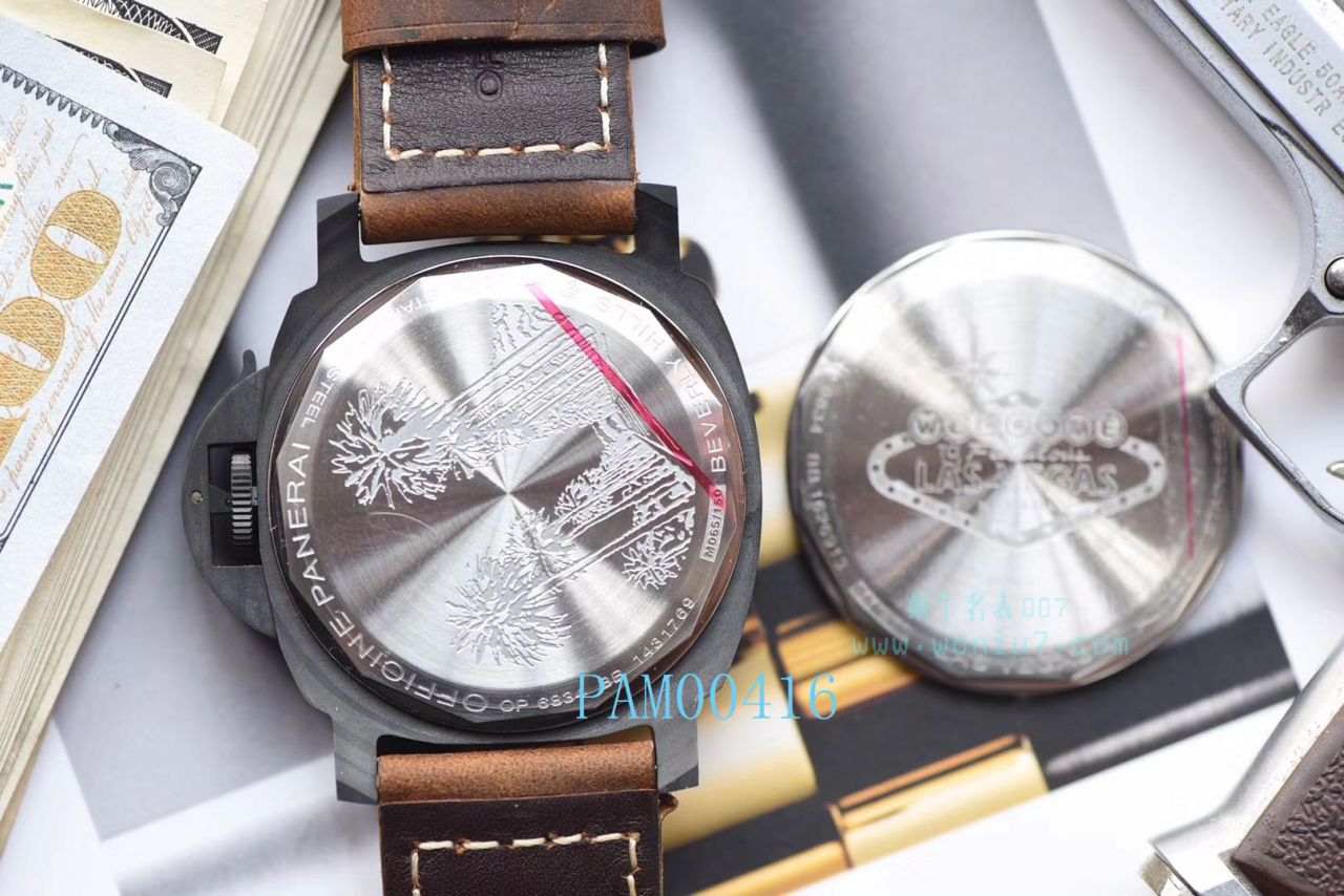 【XF一比一超A精仿手表】Panerai 特别版 wrist watch 系列PAM 0360、PAM 00416 carbon fiber  wrist watch  / PAM00416