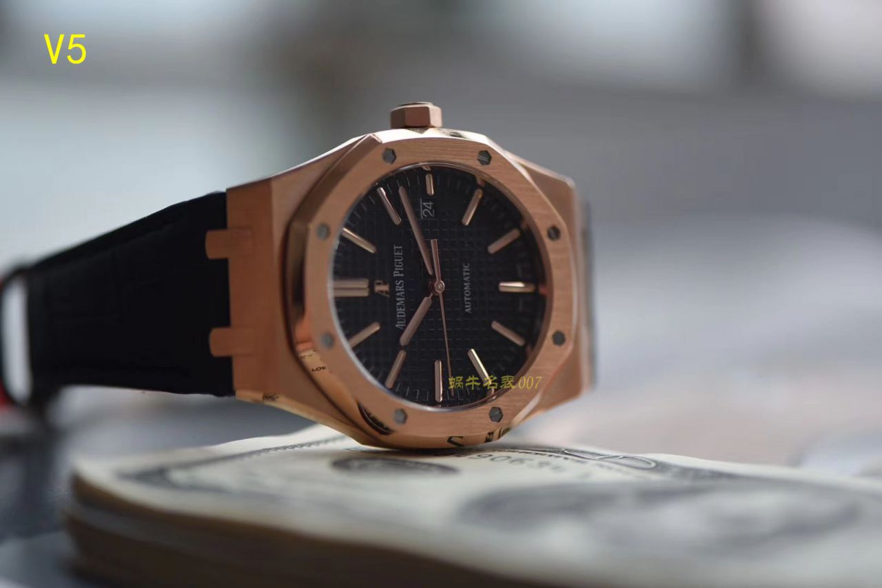 【JF Factory 1:1复刻高仿手表】Audemars Piguet 皇家橡树系列15400OR.OO.D002CR.01 wrist watch 《真皮 watchband  款》 / AP015