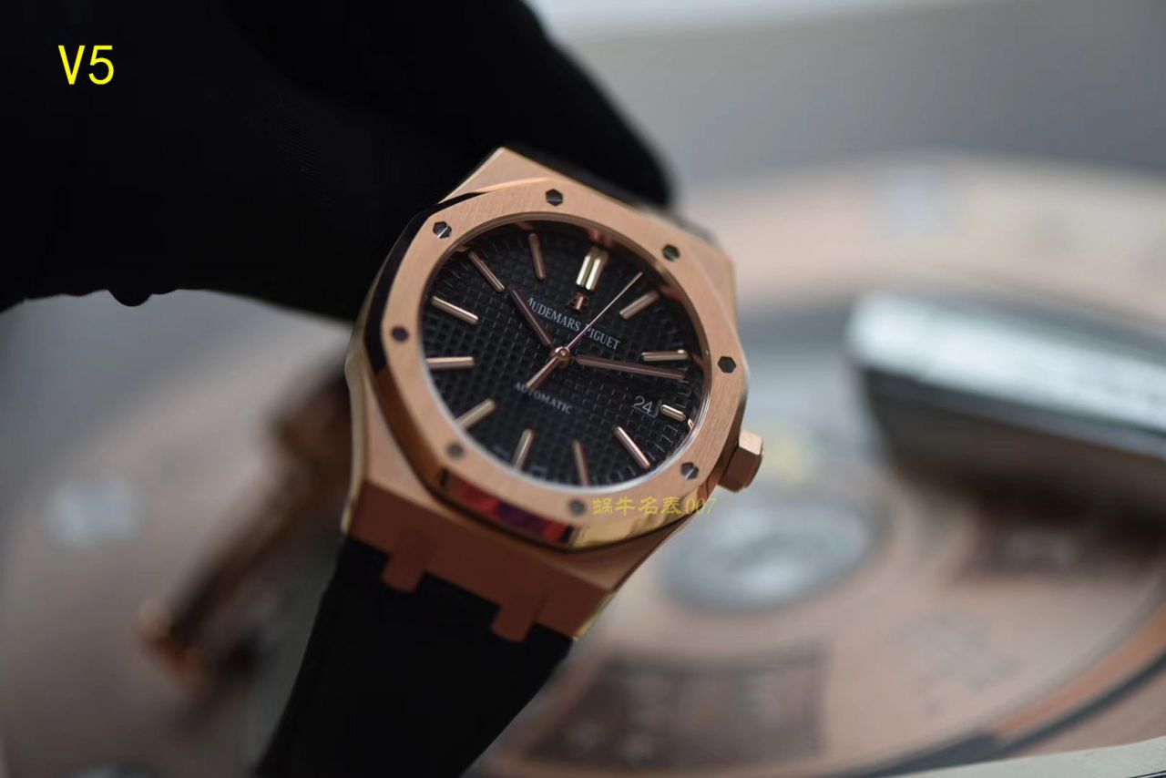 【JF Factory 1:1复刻高仿手表】Audemars Piguet 皇家橡树系列15400OR.OO.D002CR.01 wrist watch 《真皮 watchband  款》 / AP015