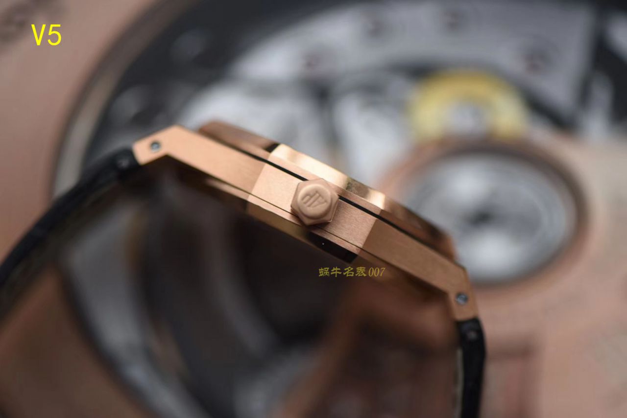 【JF Factory 1:1复刻高仿手表】Audemars Piguet 皇家橡树系列15400OR.OO.D002CR.01 wrist watch 《真皮 watchband  款》 / AP015