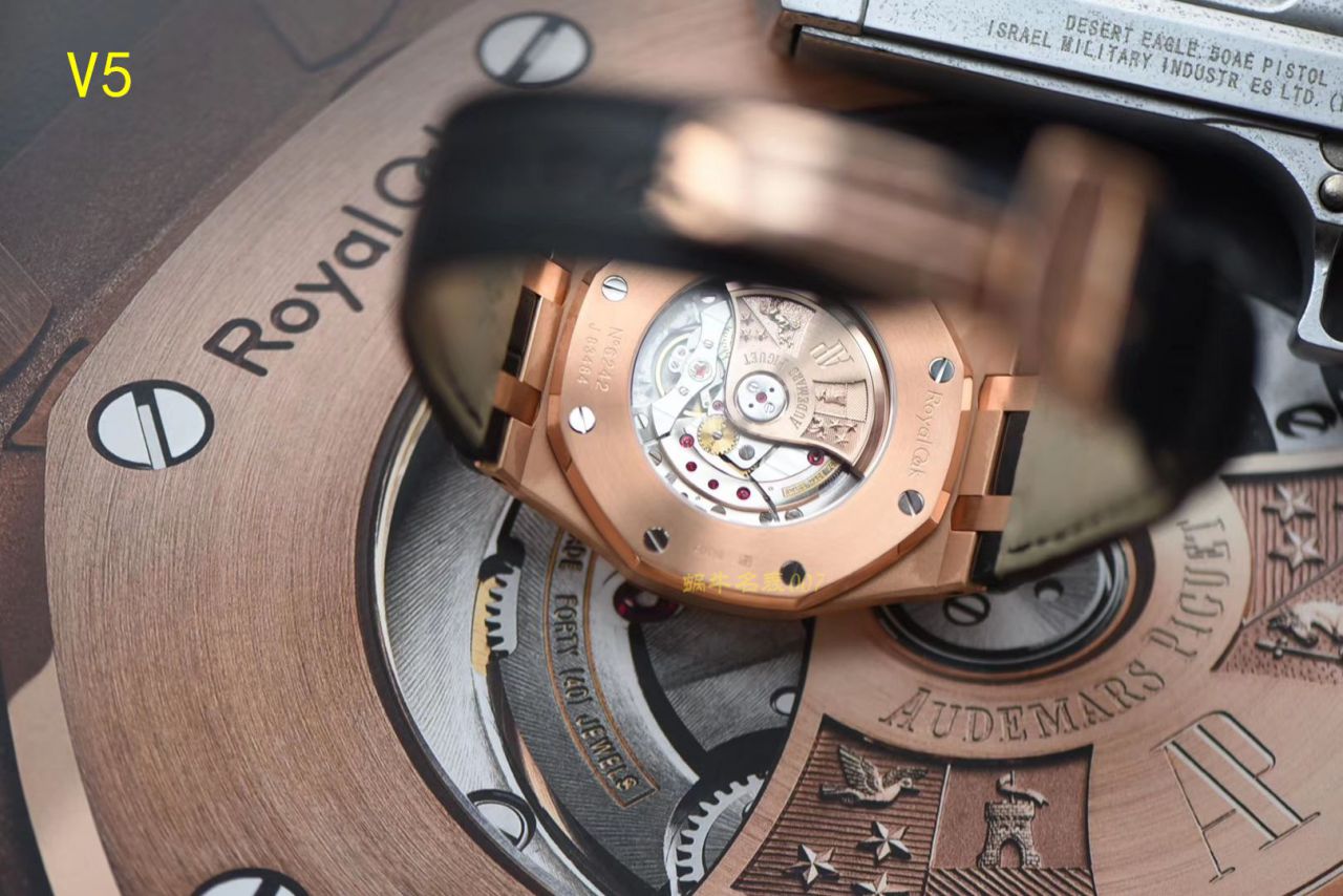 【JF Factory 1:1复刻高仿手表】Audemars Piguet 皇家橡树系列15400OR.OO.D002CR.01 wrist watch 《真皮 watchband  款》 / AP015
