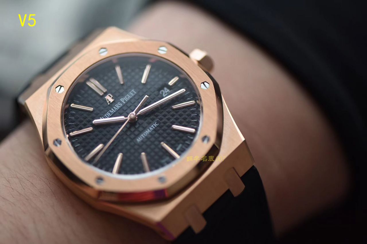 【JF Factory 1:1复刻高仿手表】Audemars Piguet 皇家橡树系列15400OR.OO.D002CR.01 wrist watch 《真皮 watchband  款》 / AP015