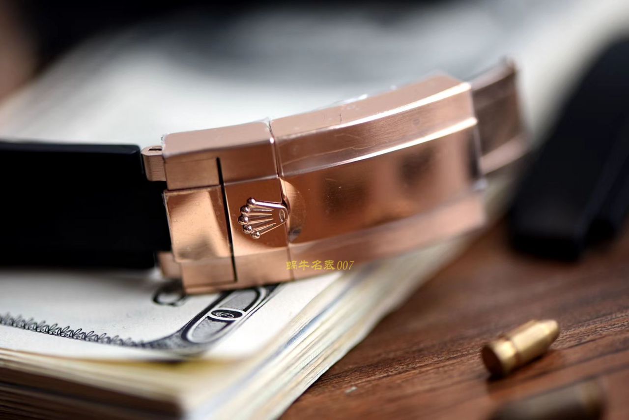 【独家视频测评NOOB Factory 1:1高仿手表】 Rolex  Yacht-Master 系列116655-Oysterflex bracelet金壳 wrist watch   / RBC018