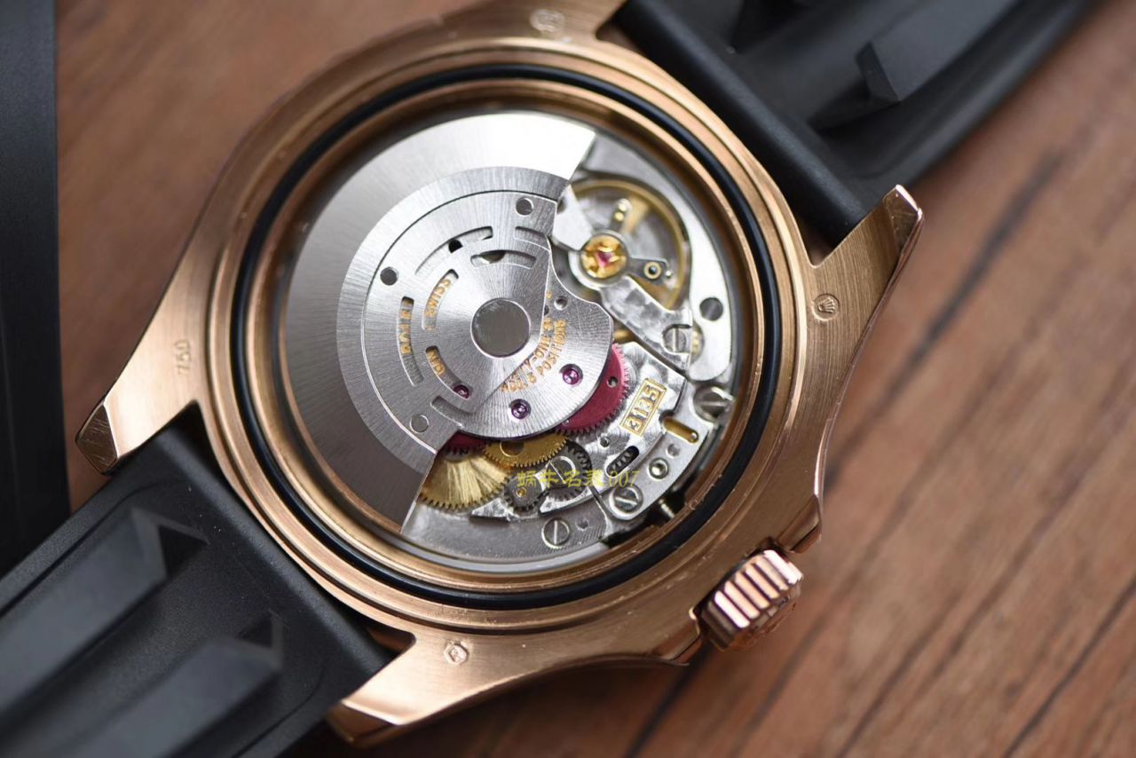 【独家视频测评NOOB Factory 1:1高仿手表】 Rolex  Yacht-Master 系列116655-Oysterflex bracelet金壳 wrist watch   / RBC018