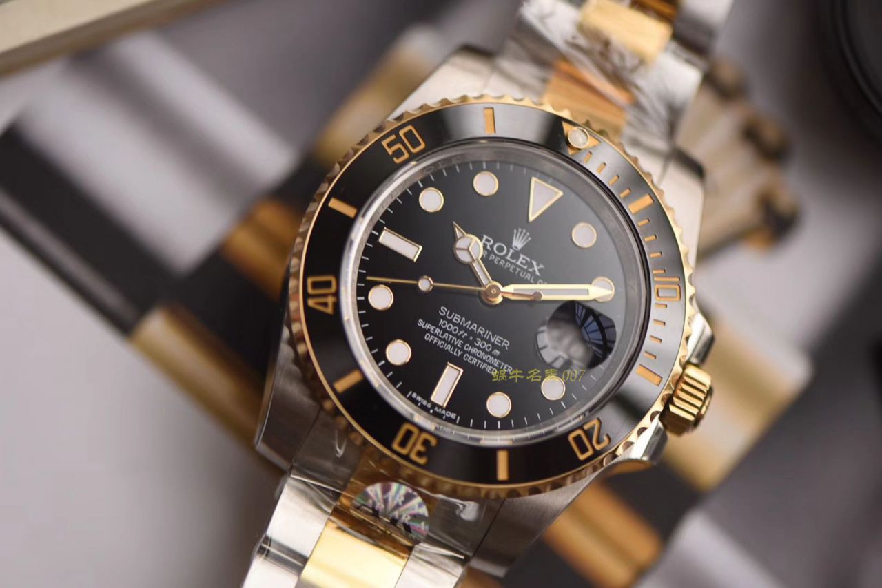  Rolex  Submariner 型系列116613-LN-97203黑盘 wrist watch 【AR一比一复刻高仿间金 Submariner 手表】 / R273