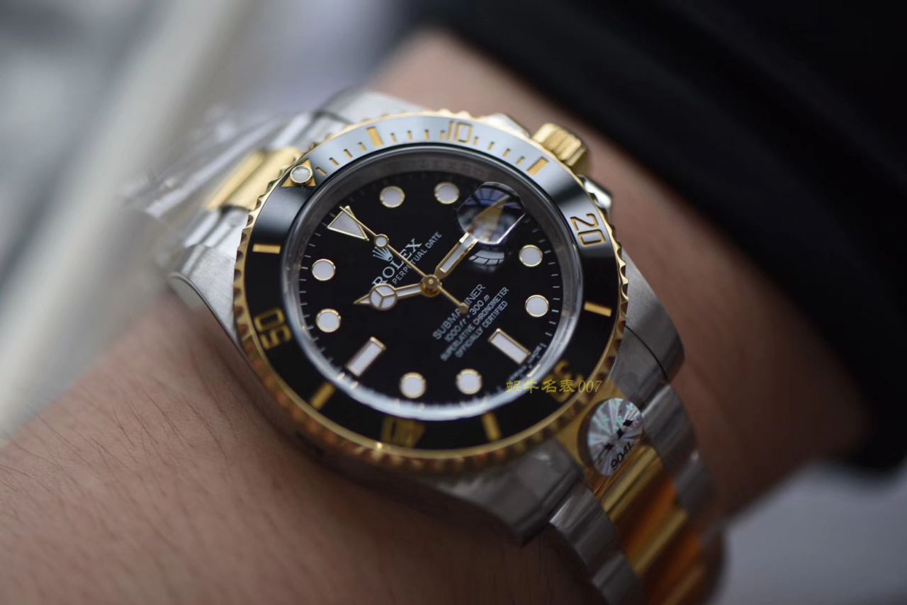  Rolex  Submariner 型系列116613-LN-97203黑盘 wrist watch 【AR一比一复刻高仿间金 Submariner 手表】 / R273