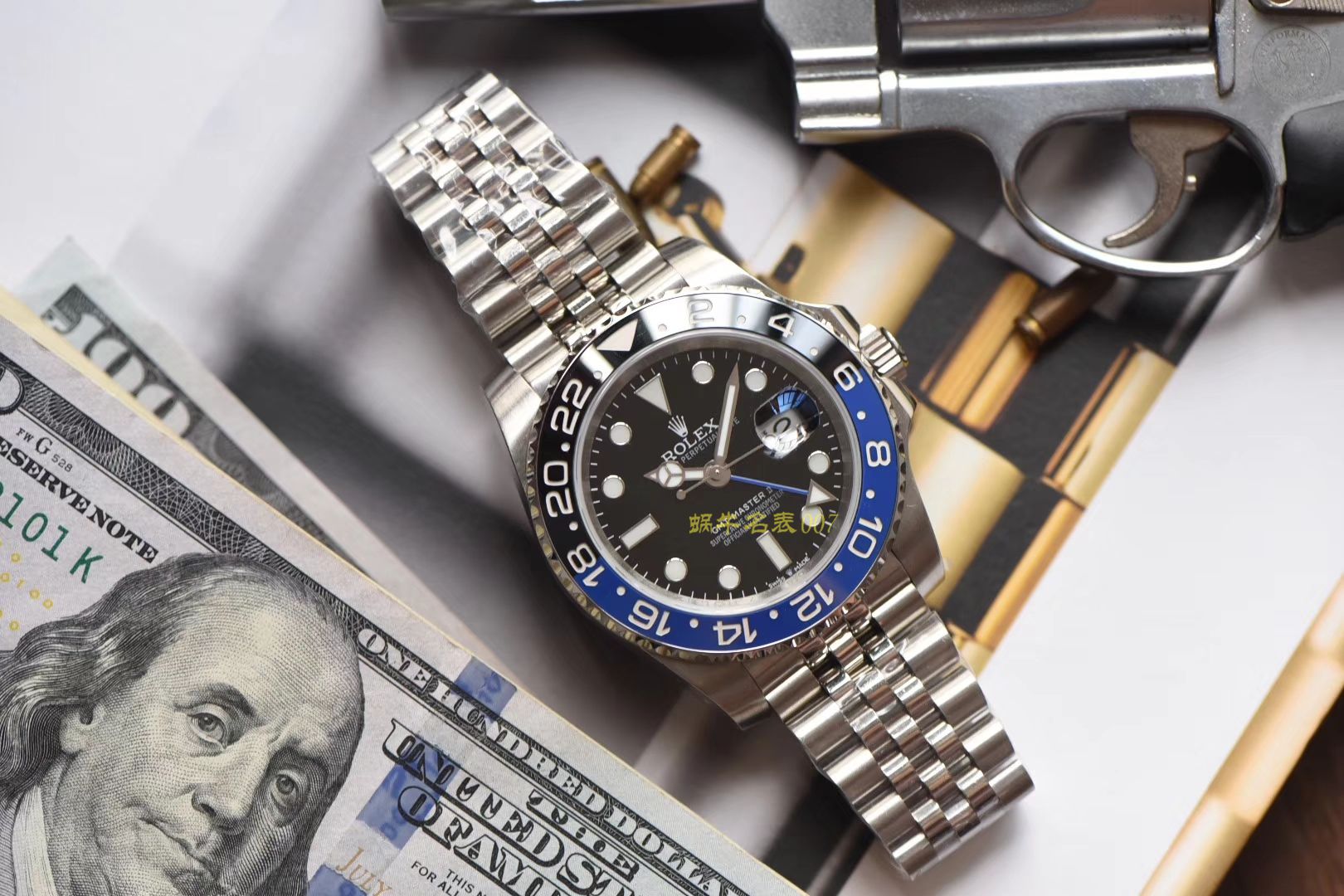  Rolex  GMT MASTER II系列m126710blnr-0002(五珠链)，116710BLNR-78200可乐圈 wrist watch （DJ一比一超A高仿手表） / R290