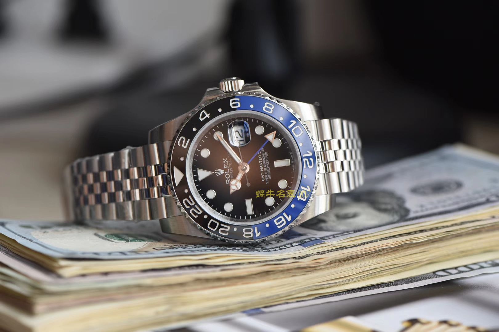  Rolex  GMT MASTER II系列m126710blnr-0002(五珠链)，116710BLNR-78200可乐圈 wrist watch （DJ一比一超A高仿手表） / R290