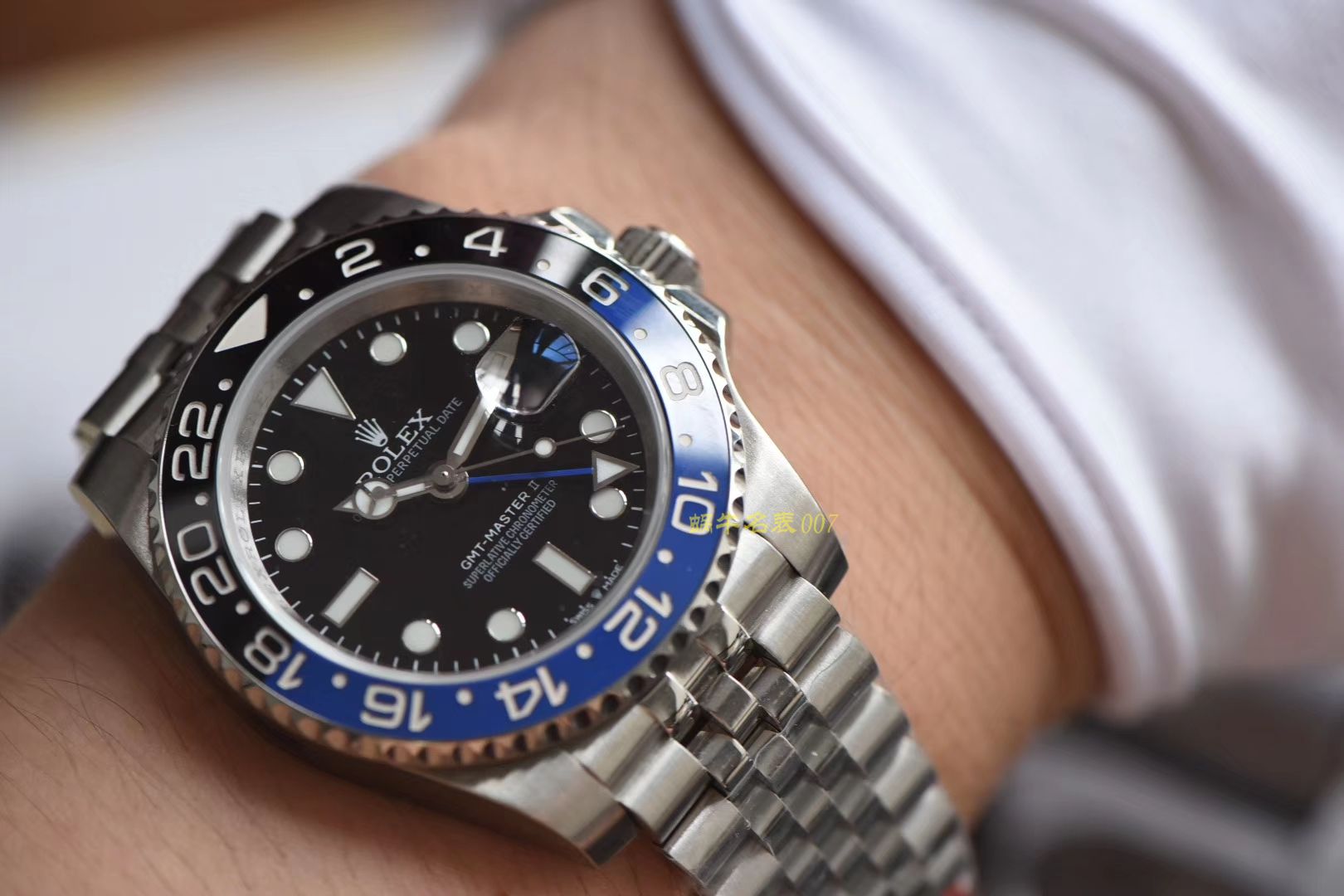  Rolex  GMT MASTER II系列m126710blnr-0002(五珠链)，116710BLNR-78200可乐圈 wrist watch （DJ一比一超A高仿手表） / R290