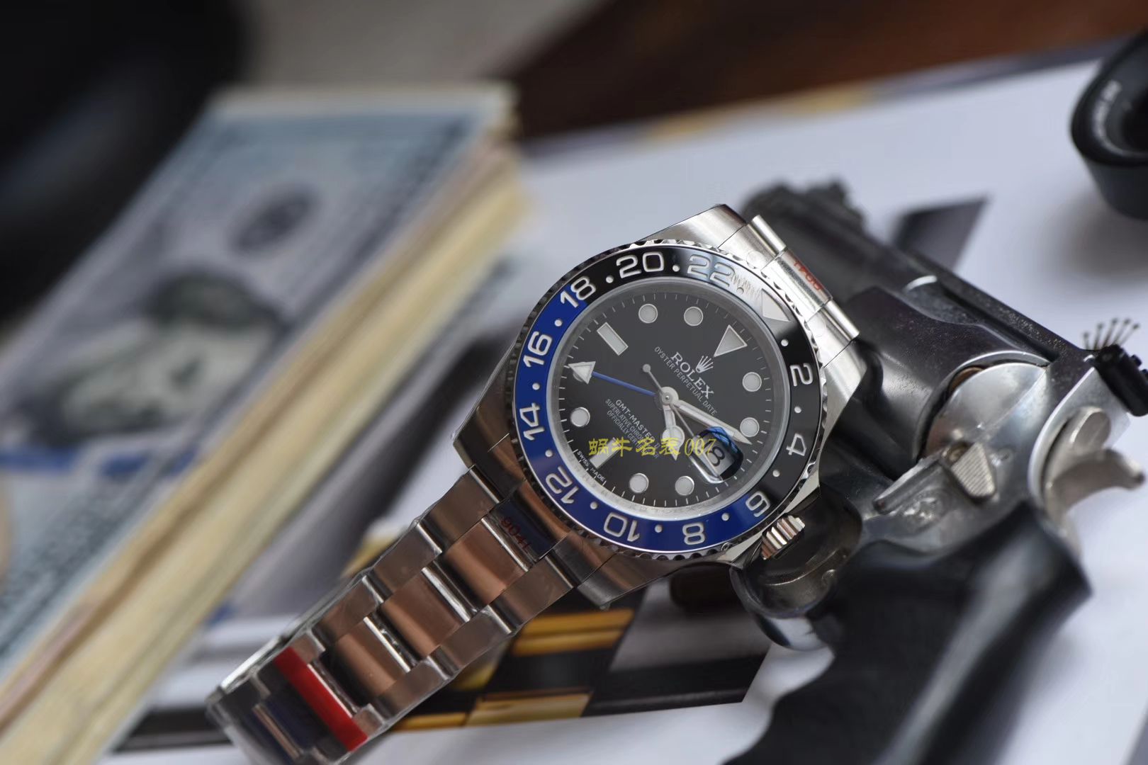  Rolex  GMT MASTER II系列m126710blnr-0002(五珠链)，116710BLNR-78200可乐圈 wrist watch （DJ一比一超A高仿手表） / R290