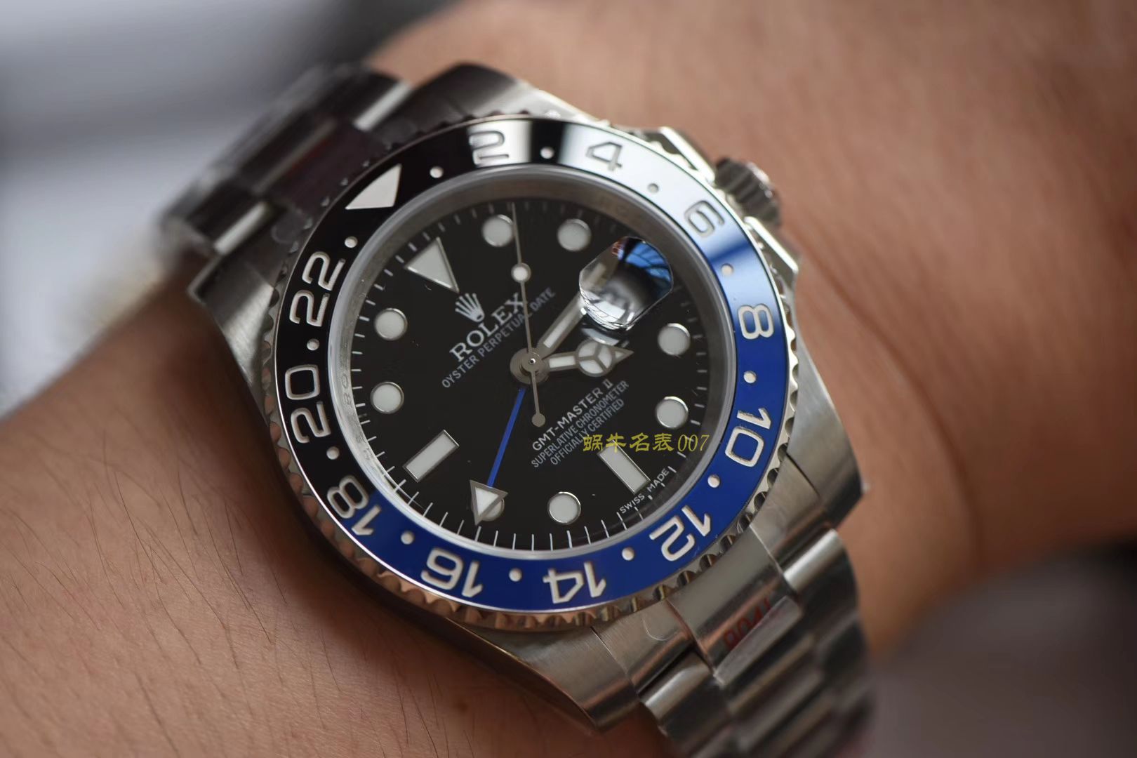  Rolex  GMT MASTER II系列m126710blnr-0002(五珠链)，116710BLNR-78200可乐圈 wrist watch （DJ一比一超A高仿手表） / R290