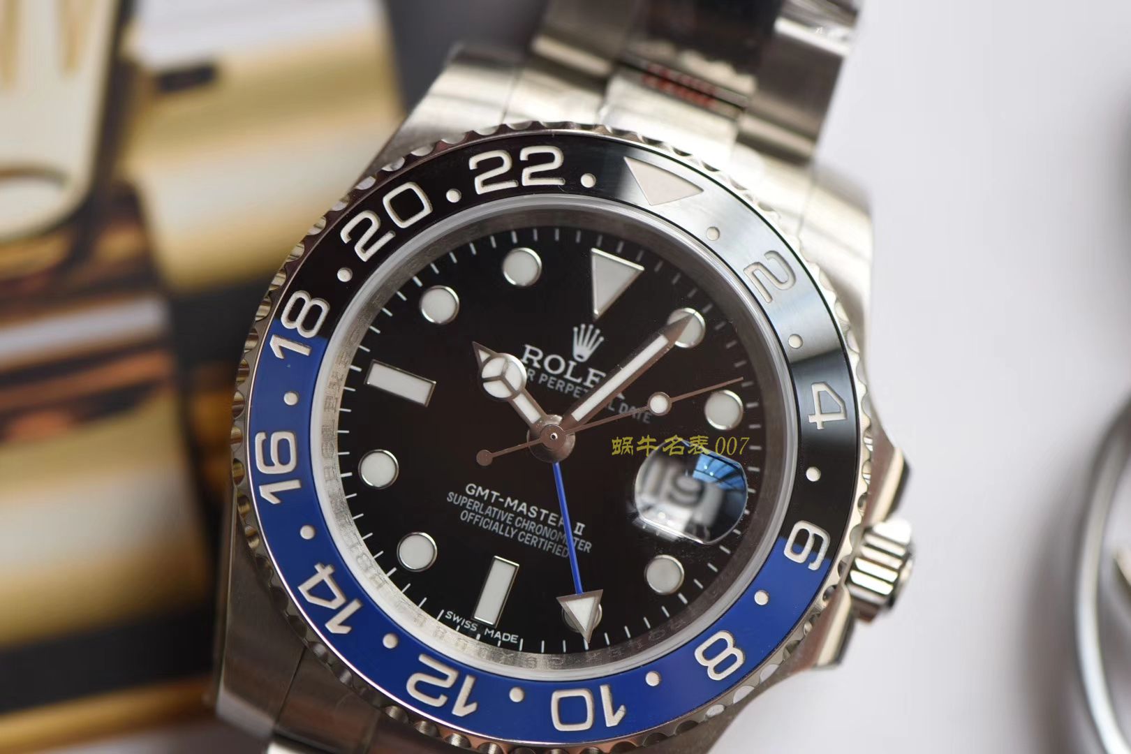  Rolex  GMT MASTER II系列m126710blnr-0002(五珠链)，116710BLNR-78200可乐圈 wrist watch （DJ一比一超A高仿手表） / R290